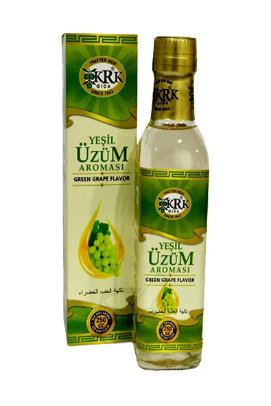 Krk Doğala Özdeş Yeşil Üzüm Aroması 250 ml Cam Şişe 250 Cc. Üzüm Aroma ürün görseli 1