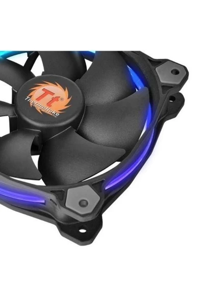 THERMALTAKE 120mm Riing 12 Led Cl-f042-pl12sw-a 3pin Siyah Kasa Fanı ürün görseli 1