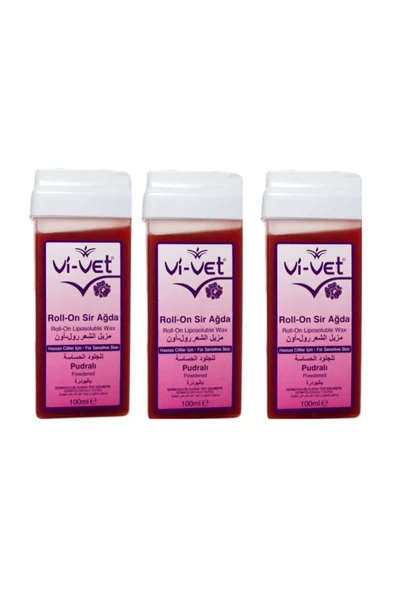 Vi Vet Kartuş Roll-on Pudralı Sir Ağda 100 ml X3 Adet ürün görseli 1