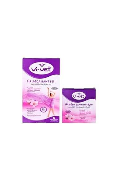 Vivet Sir Ağda Bandı Pudralı 41li Set + Vivet Sir Ağda Bandı Pudralı 24lü ( Yüz Için) ürün görseli 1