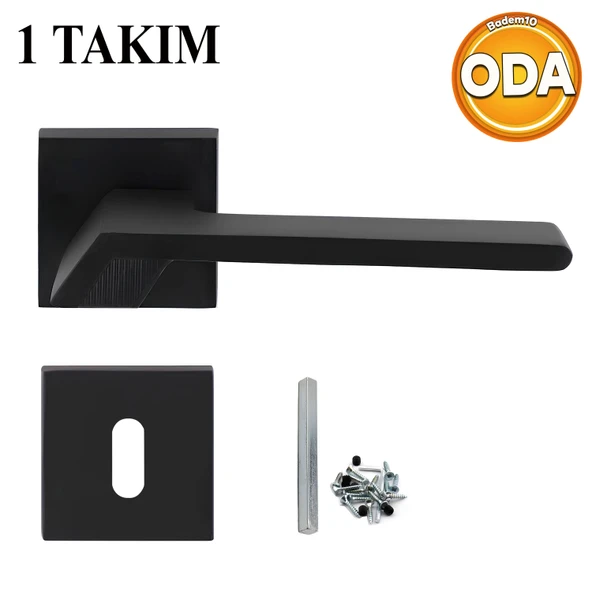 Güneş Oda Kapı Kolu Mat Siyah Sağa Sola Uygun Ön Arka Oda Kapısı 1 Takım ürün görseli 1