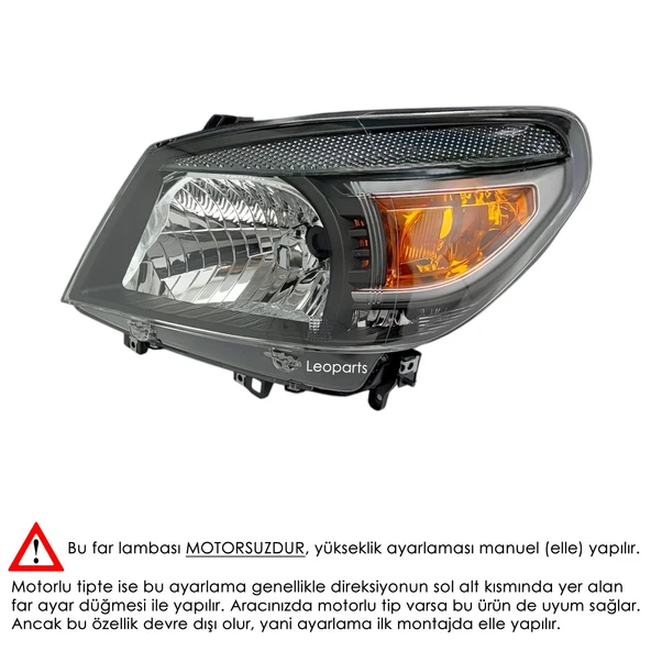 Leoparts Ford Ranger Far Lambası Sol (Motorsuz) 2010-2012 UD205-1030 ürün görseli 1