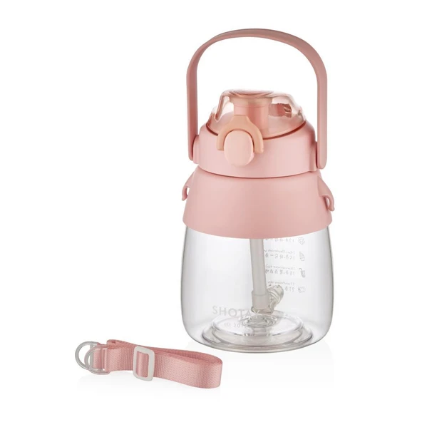 Shotay Hippo Tritan Su Matarası Pembe 1050Ml ürün görseli 1