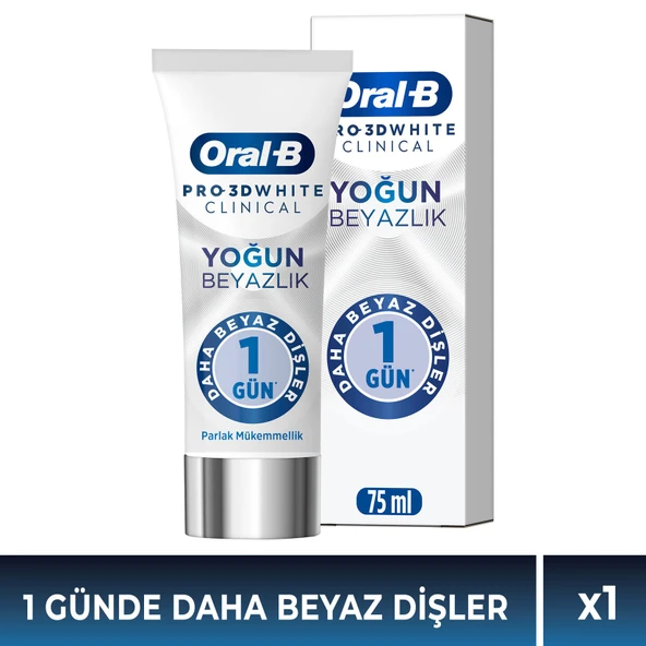 Oral-B Pro 3D White Clinical Yoğun Beyazlık Diş Macunu 75 ml 4 Adet ürün görseli 1