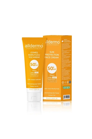 ALLDERMO Güneş Koruyucu Yüz Kremi Spf50 75 ml ürün görseli 1