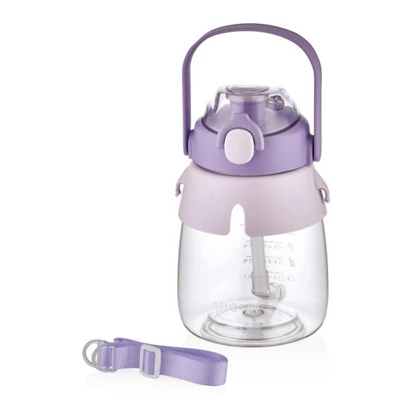Shotay Hippo Tritan Su Matarası Mor 1050Ml ürün görseli 1