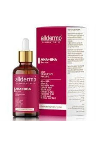 ALLDERMO Aha Bha Akne Serumu , Cilt Yenileyici Yüz Bakım Serumu 30ml ürün görseli 1
