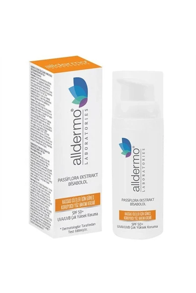 ALLDERMO Hassas Ciltker Için Güneş Koruyucu Yüz Bakım Kremi Spf 50 50 ml ürün görseli 1