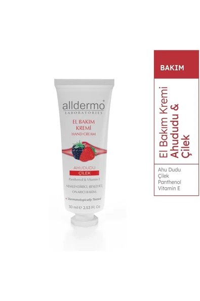 ALLDERMO El Bakım Kremı Ahududu Cılek 30ml ürün görseli 1
