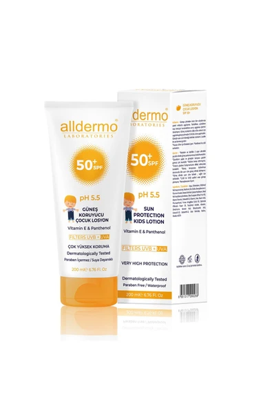 ALLDERMO Spf50 Çocuk Güneş Losyonu 200 ml ürün görseli 1