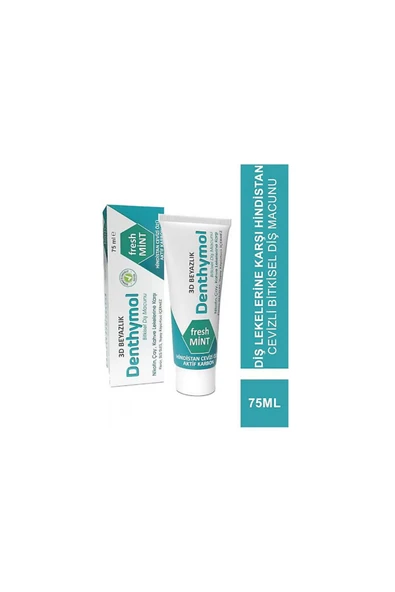 ALLDERMO Dentymol 3D Beyazlık Bitkisel Katkısız Doğal Diş Macunu ürün görseli 1
