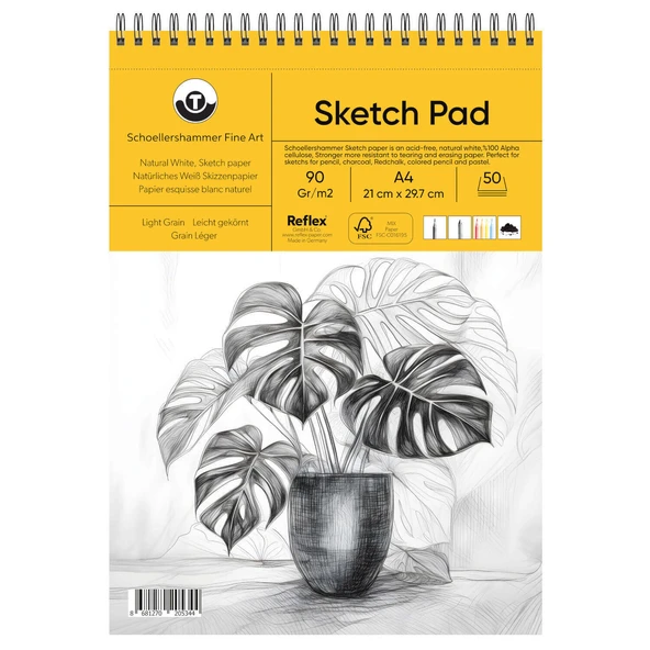 Schoellershammer Sketch Pad Eskiz Defteri 90 gr A4 50 Yaprak ürün görseli 1
