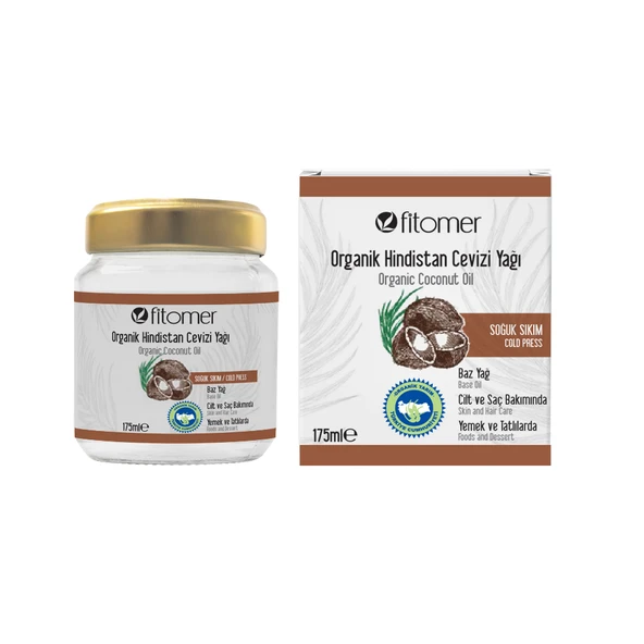 Organik Hindistan Cevizi Yağı 175 ML Soğuk Sıkım ürün görseli 1