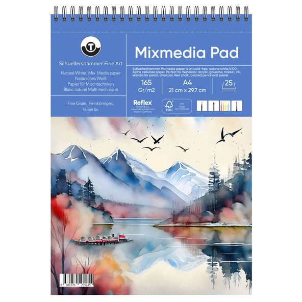 Schoellershammer Mix Media Pad Çok Amaçli Sanatsal Blok 165 gr A4 25 Yaprak ürün görseli 1