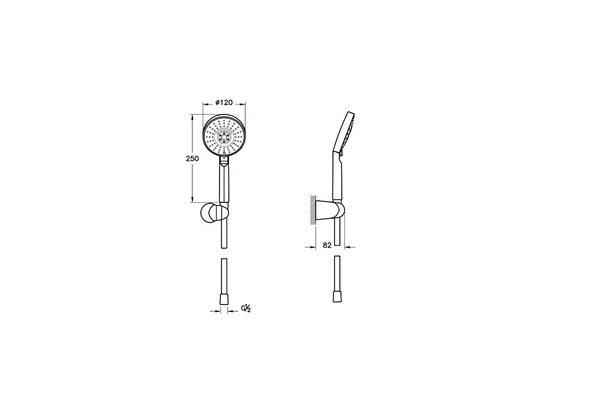 VitrA Master Slot 3F A45690 El Duşu Takımı - Resim 3