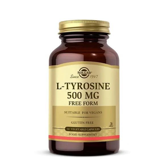 Solgar L-Tyrosine 500mg 50 Vegi Kapsül ürün görseli 1