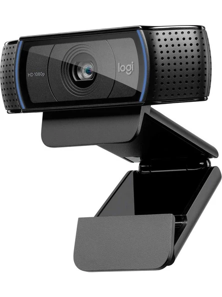 LOGİTECH C920 Pro HD Stereo Ses ile Full HD 1080p USB Mikrofonlu Webcam Siyah (960-000998) ürün görseli 1