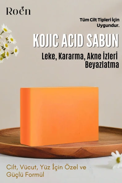 Doğal Kojik Asit Sabun, Cilt Beyazlatıcı, Leke Giderme, Kararma, Akne, Güneş Lekeleri 110gr ürün görseli 1
