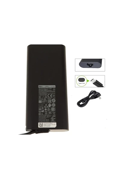 DELL 20 Volt 6.5 Amper 130W Type-C Uçlu Orijinal Notebook Adaptör DA130PM170 0K00F5 0M0H25 07MP1P 0C ürün görseli 1