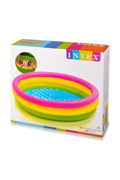 INTEX Şişme Tabanlı 3 Boğumlu Sunset Havuz 114x25 Cm Deniz Malzemesi Şişme ürün görseli 1