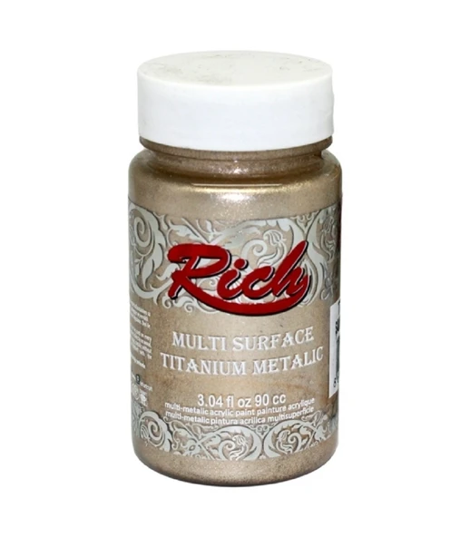 Rich Multi Surface Titanium Metalik Boya 90 cc Sampanya 2526 ürün görseli 1