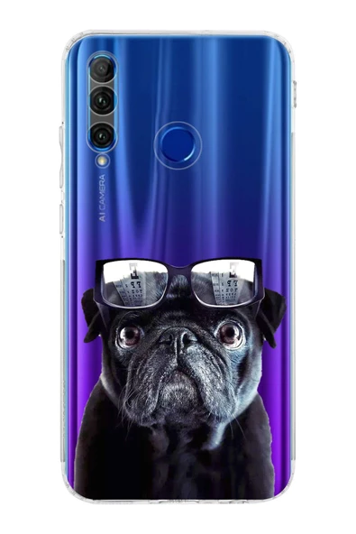 PrintiFy  Honor 20 Lite ile Uyumlu Köpek 3 Kamera Korumalı Şeffaf Kılıf ürün görseli 1