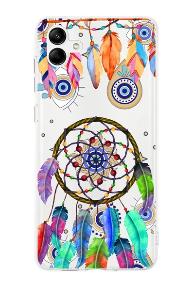PrintiFy  Samsung Galaxy A36 ile Uyumlu 1mm Slim Fit Nazar Boncuğu 5 Baskılı Şeffaf  Kılıf ürün görseli 1