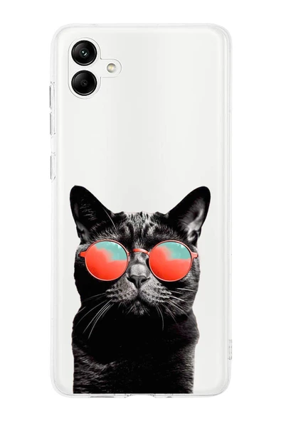 PrintiFy  Samsung Galaxy A56 ile Uyumlu 1mm Slim Fit Kedi 3 050d Baskılı Şeffaf  Kılıf ürün görseli 1