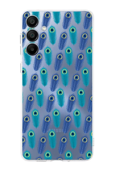 PrintiFy  Samsung Galaxy  A16 ile Uyumlu Nazar Boncuğu 4 Baskılı Kamera Korumalı Şeffaf Silikon Kılıf ürün görseli 1