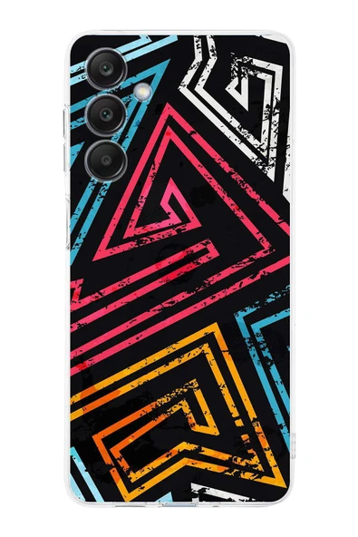 PrintiFy  Samsung Galaxy A26 ile Uyumlu Kamera Korumalı Eskitme Tasarımlı Şeffaf Silikon Kılıf ürün görseli 1