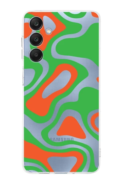 PrintiFy  Samsung Galaxy A26 ile Uyumlu Kamera Korumalı Renkli Desen Tasarımlı Şeffaf Silikon Kılıf ürün görseli 1