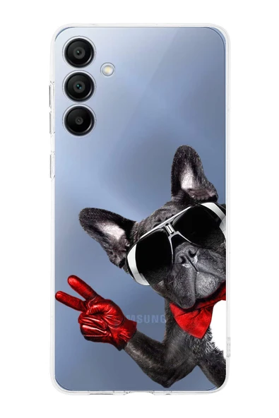 PrintiFy  Samsung Galaxy  A16 ile Uyumlu Köpek 2 Kamera Korumalı Şeffaf Kılıf ürün görseli 1