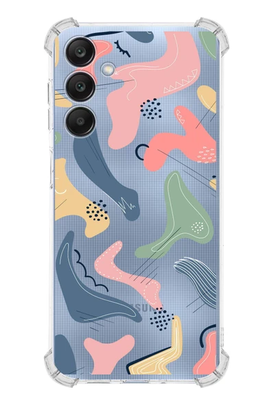 PrintiFy  Samsung Galaxy A26 ile Uyumlu Kamera Korumalı Abstract Tasarımlı Şeffaf Silikon Kılıf ürün görseli 1