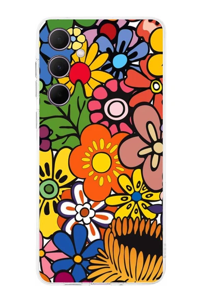 PrintiFy  Galaxy A56 ile Uyumlu Retro Color 2  Kamera Korumalı Şeffaf  Kılıf ürün görseli 1