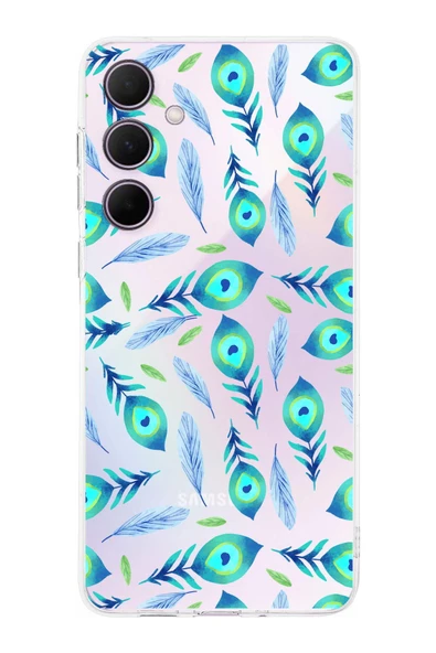 PrintiFy  Samsung Galaxy A56 ile Uyumlu Nazar Boncuğu 3 Baskılı Kamera Korumalı Şeffaf Silikon Kılıf ürün görseli 1