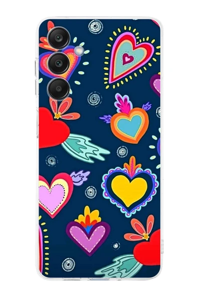 PrintiFy  Samsung Galaxy A26 ile Uyumlu Retro Color 3Kamera Korumalı ŞeffafKılıf ürün görseli 1