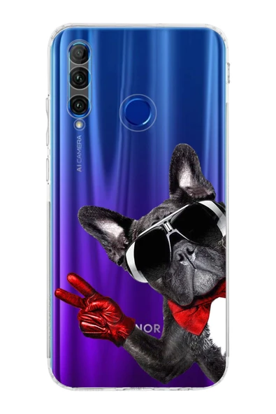 PrintiFy  Honor 20 Lite ile Uyumlu Köpek 2 Kamera Korumalı Şeffaf Kılıf ürün görseli 1