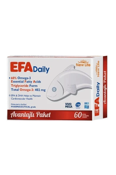 New Life Efa Daily Balık Yağı 60 Kapsül ürün görseli 1