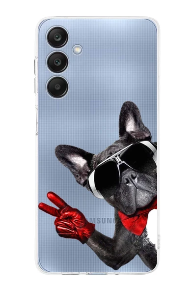 PrintiFy  Galaxy A26 ile Uyumlu Köpek 2 Kamera Korumalı Şeffaf Kılıf ürün görseli 1