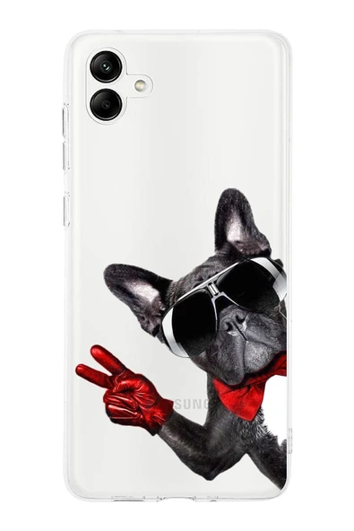 PrintiFy  Samsung Galaxy  A16 ile Uyumlu 1mm Slim Fit Köpek 2 050e Baskılı Şeffaf  Kılıf ürün görseli 1