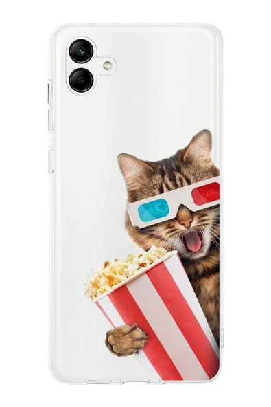 PrintiFy  Galaxy A26 ile Uyumlu 1mm Slim Fit Kedi 1 050b Baskılı ŞeffafKılıf ürün görseli 1