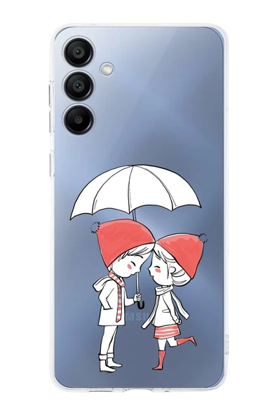 PrintiFy  Samsung Galaxy A16 Uyumlu Kamera Korumalı Aşk Tasarımlı Şeffaf Silikon Kılıf ürün görseli 1