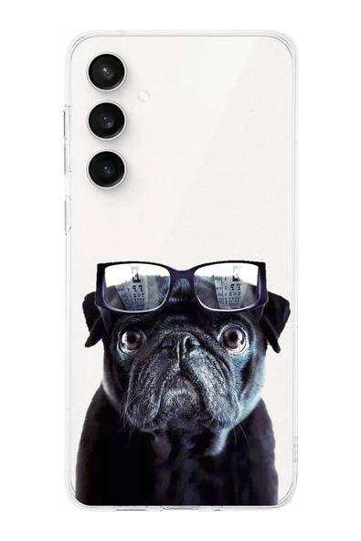 PrintiFy  Galaxy S24 Fe ile Uyumlu Köpek 3 Kamera Korumalı Şeffaf Kılıf ürün görseli 1