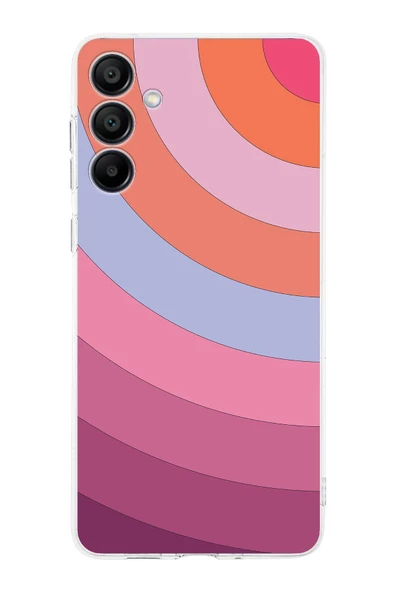 PrintiFy  Samsung Galaxy A16 Uyumlu Kamera Korumalı Renk Cümbüşü F Tasarımlı Şeffaf Silikon Kılıf ürün görseli 1