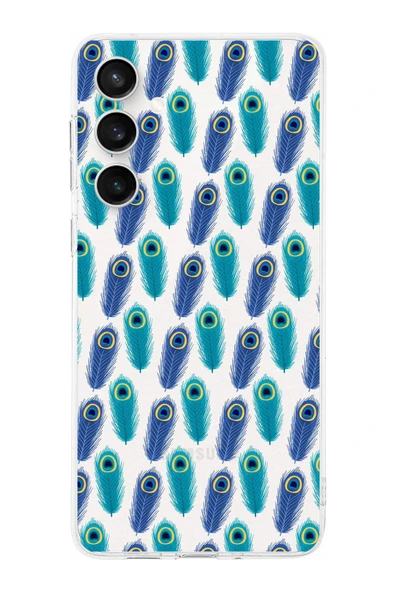 PrintiFy  Galaxy S24 Fe ile Uyumlu Nazar Boncuğu 4  Kamera Korumalı Şeffaf Silikon Kılıf ürün görseli 1