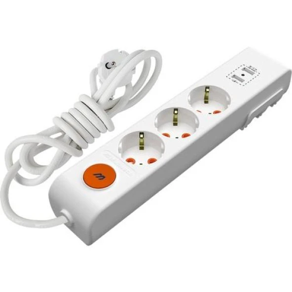 Mutlusan Ritech 3'lü Usb Topraklı Priz Ç.Kor.2mt ürün görseli 1