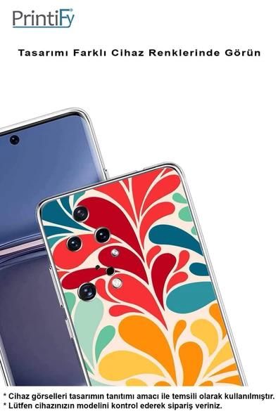 PrintiFy  Huawei P Smart Z ile Uyumlu Retro Color 5  Kamera Korumalı Şeffaf  Kılıf ürün görseli 1