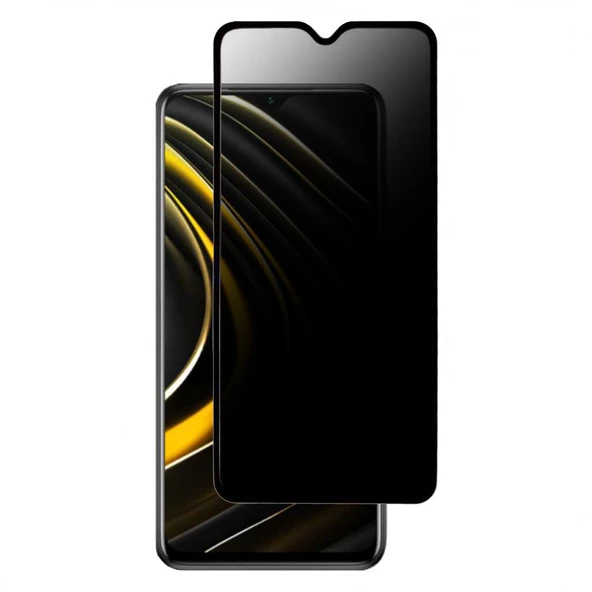Samsung Galaxy A12 Hayalet Privacy Gizli Cam Ekran Koruyucu Siyah ürün görseli 1