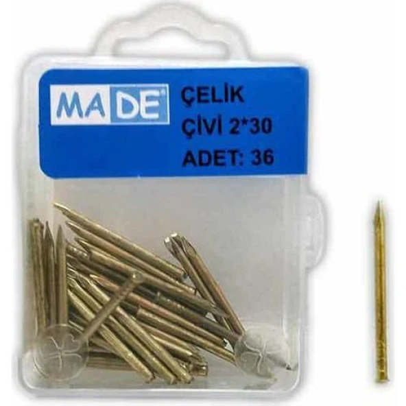 Made Çelik Çivi 2X30 ( 1 Kutu:36 Adet) ST-46 ürün görseli 1