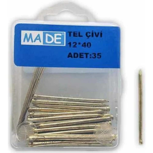 Made Tel Çivi 12X40 (1 Kutu:35 Adet) ST-45 ürün görseli 1